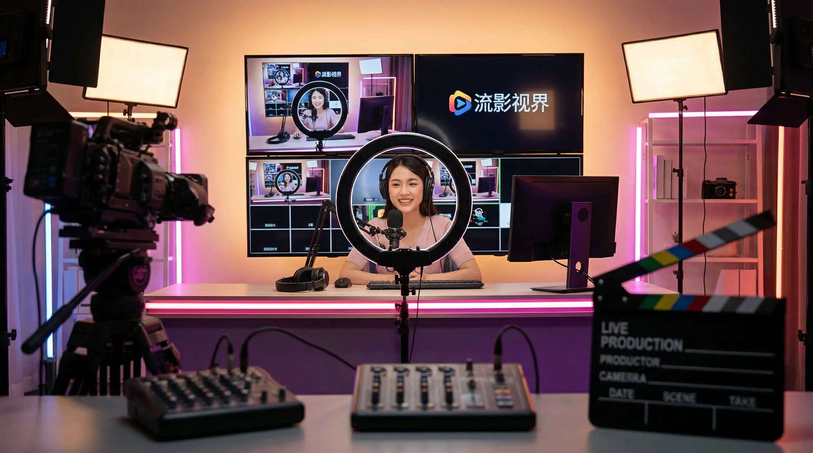 蘑菇视频影视传媒平台宣传横幅